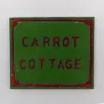 Carrot Cottage Enamel Sign