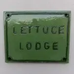 Lettuce Lodge Enamel Sign