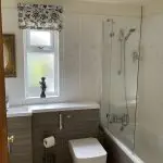 Lettuce Lodge Bathroom at Broccoli Bottom Holiday Self Catering accommodation in Rutland